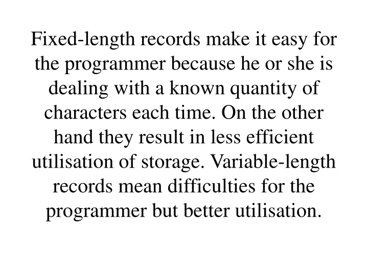 File Characteristics and Efficient Storage Methods