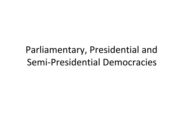 Different Types of Democracies