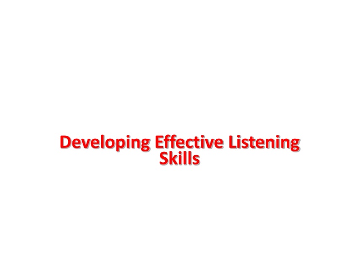 Mastering the Art of Effective Listening Skills