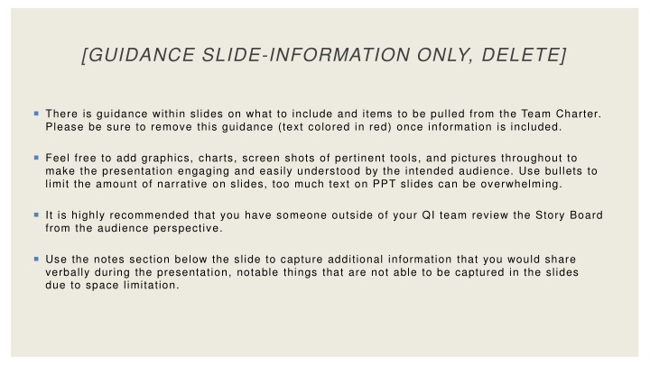 Quality Improvement Project Storyboard