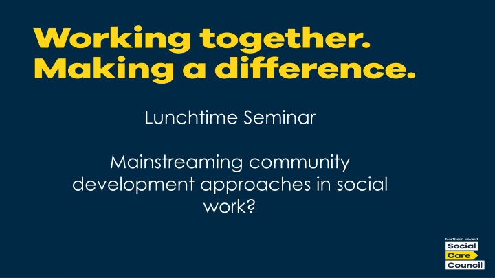 Co-Production in Community Development Approaches