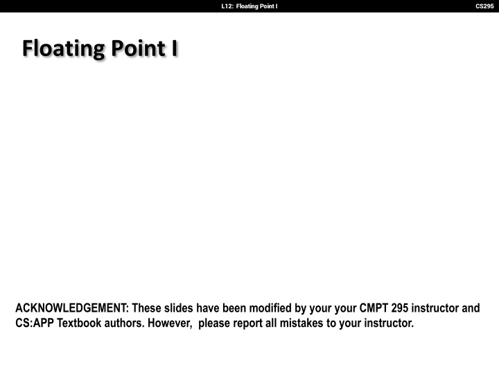 Floating Point Representation in Computer Science