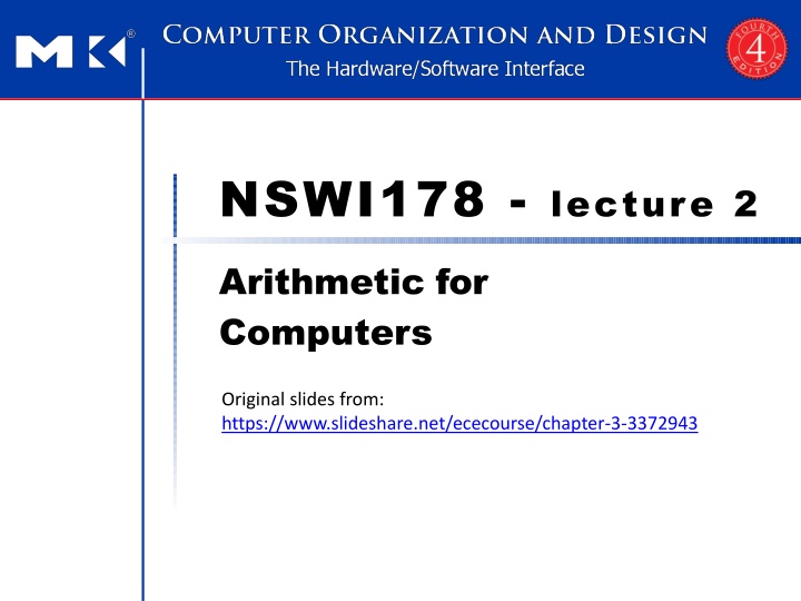 Arithmetic Operations for Computers