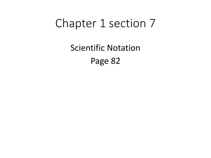 Scientific Notation and Conversions