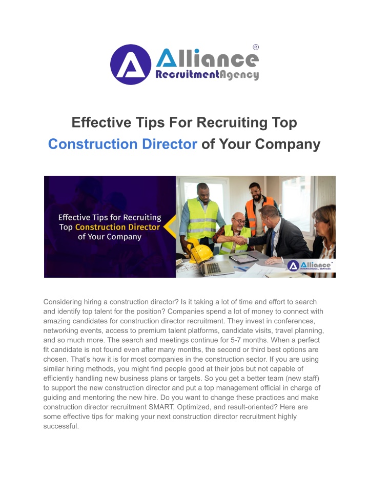 effective tips for recruiting top construction n.w