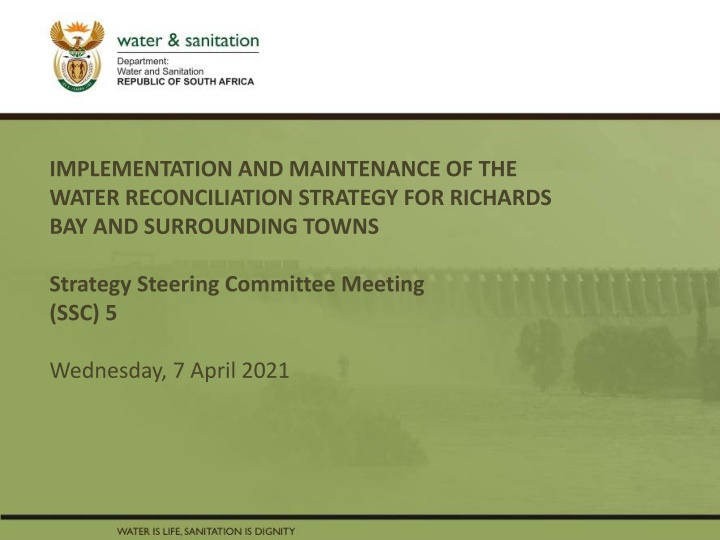 Water Reconciliation Strategy Steering Committee Meeting Summary
