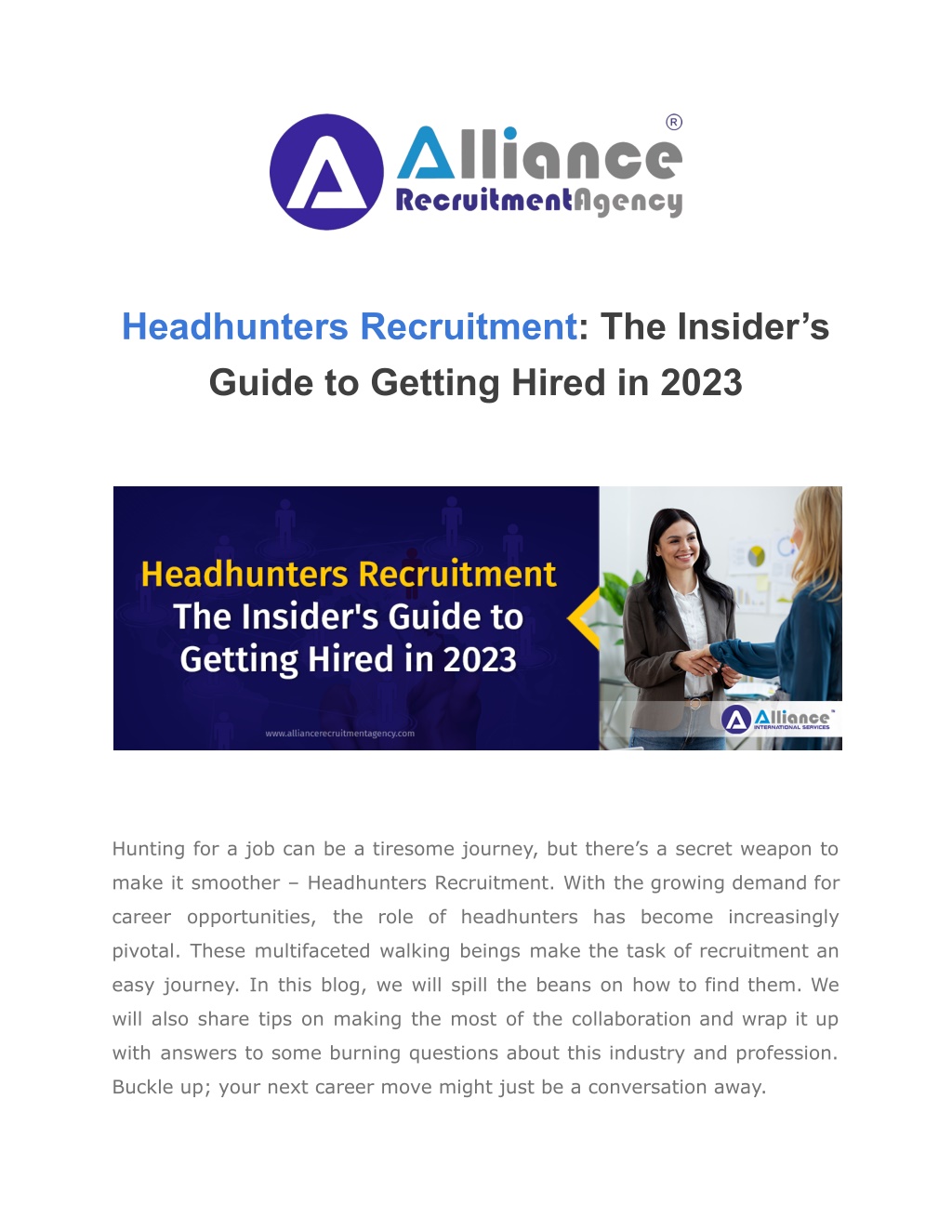 headhunters recruitment the insider s guide l.w