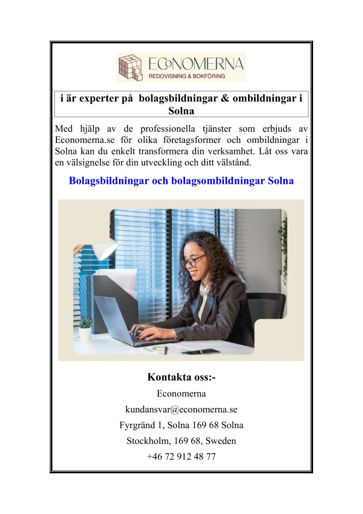 i r experter p bolagsbildningar ombildningar n.w