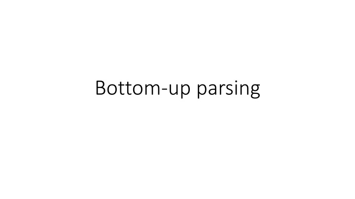 Bottom-Up and Top-Down Parsing in Computer Science