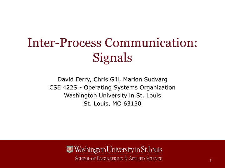 Inter-Process Communication Signals in Operating Systems