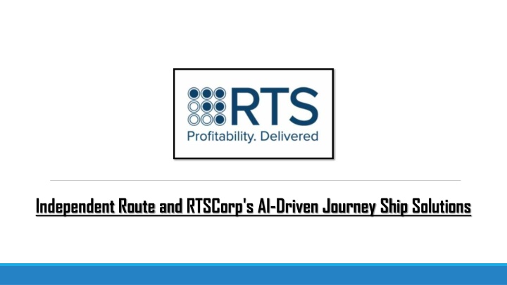 independent route and rtscorp s ai driven journey n.w