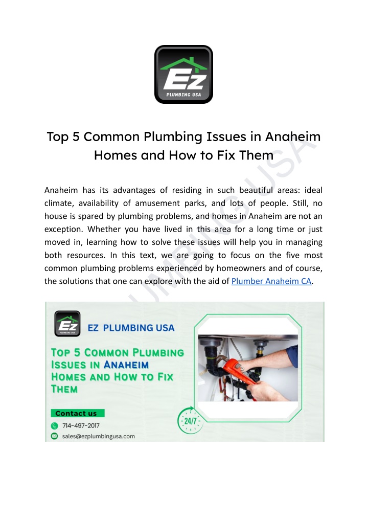 ez plumbing usa n.w