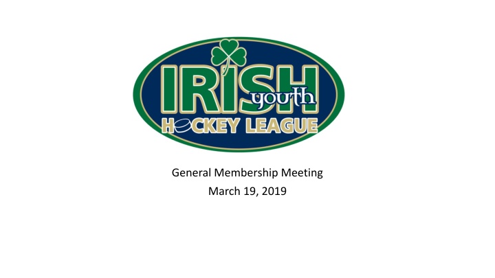 Irish Youth Hockey League Meeting and Team Reports