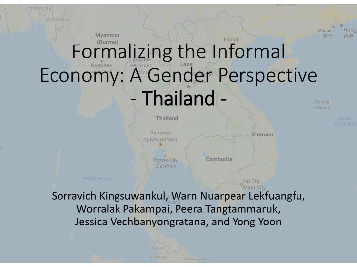 Formalizing the Informal Economy: A Gender Perspective in Thailand
