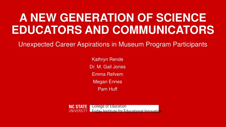 A New Generation of Science Educators and Communicators: Career Aspirations in Museum Program Participants