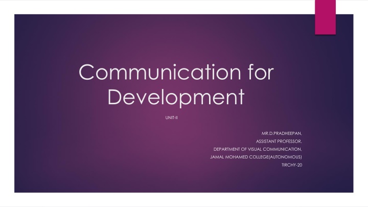 Role of Development Communication in Socio-Economic Progress