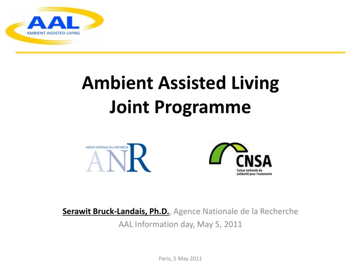 Ambient Assisted Living Joint Programme Overview