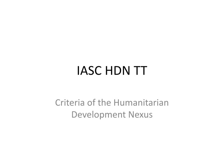 Enhancing Collaboration for Collective Outcomes in Humanitarian Development Nexus