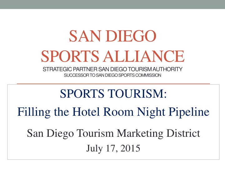 San Diego Sports Alliance: Driving Economic Impact Through Sports Tourism