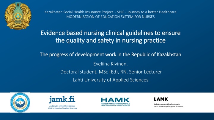 Modernizing Nursing Education in Kazakhstan Through Evidence-Based Clinical Guidelines