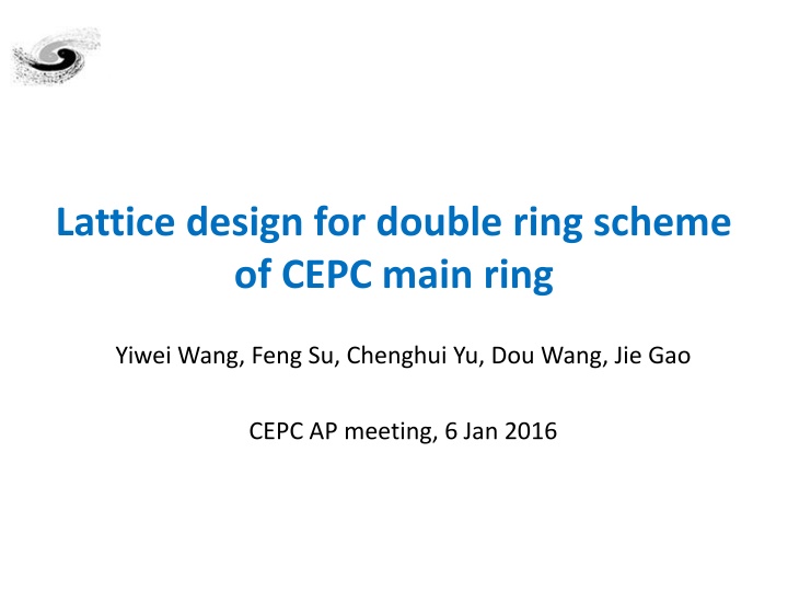 CEPC Main Ring Double Ring Scheme Lattice Design