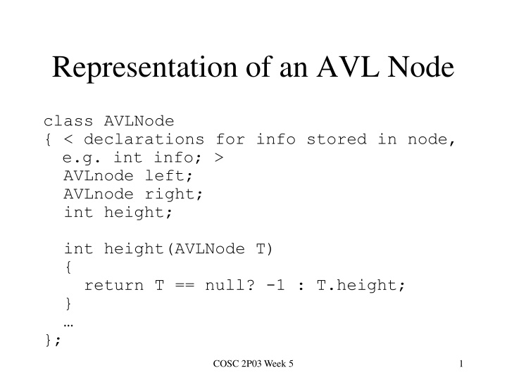 Data Structure Concepts: AVL Trees and B-Trees