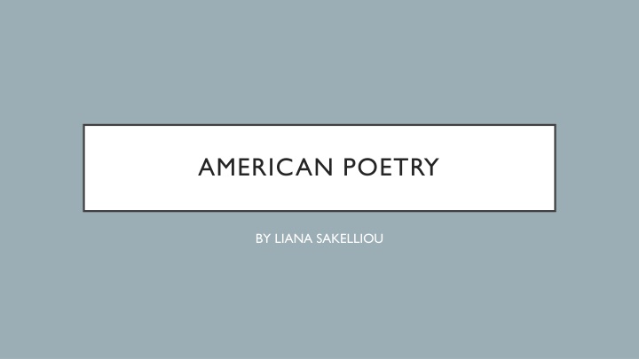 American Literature Through the Ages