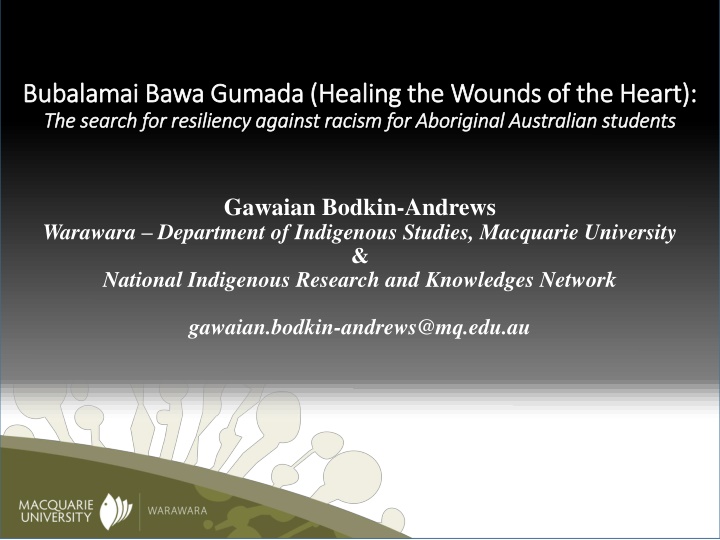 Racism and Resilience in Aboriginal Australian Students' Education