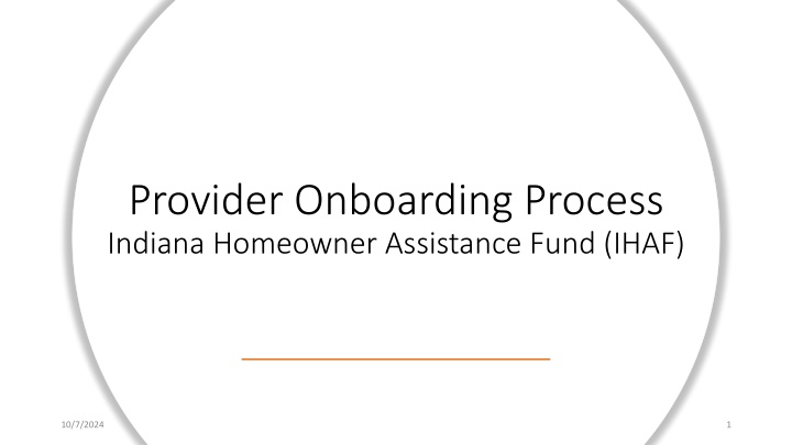 Indiana Homeowner Assistance Fund (IHAF) Program Overview