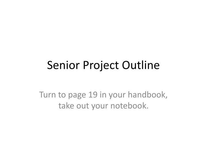Crafting a Comprehensive Senior Project Outline