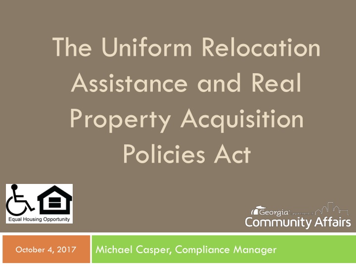 Uniform Relocation Assistance and Real Property Acquisition Policies Act