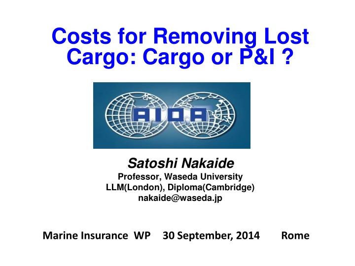 Costs for Removing Lost Cargo in Marine Insurance