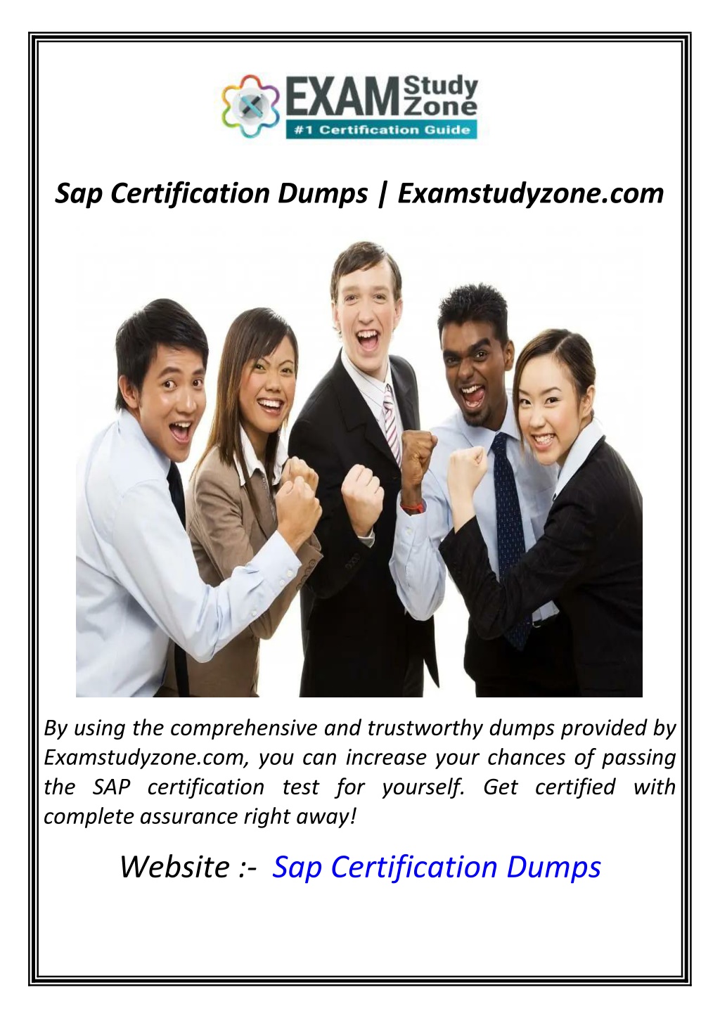 sap certification dumps examstudyzone com l.w