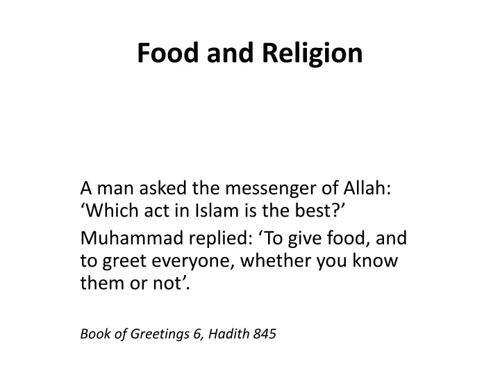 Intersection of Food and Religion Throughout History