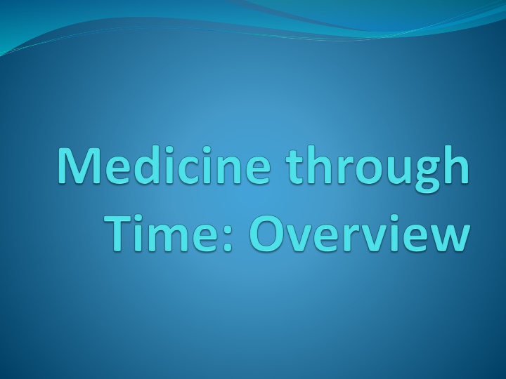 Evolution of Medicine Through Time