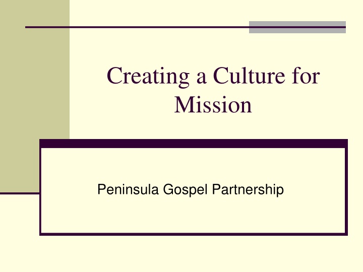 Cultivating a Missional Church Community