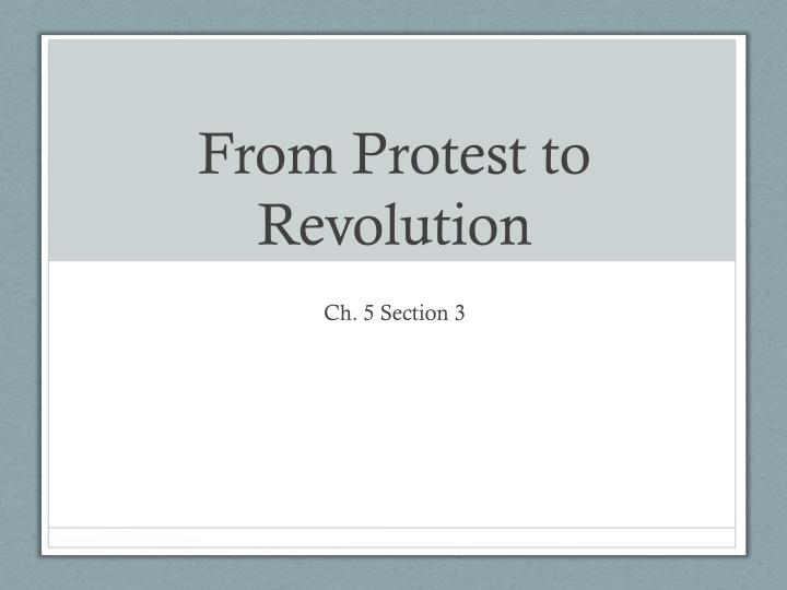 From Protest to Revolution: The Spark of American Independence
