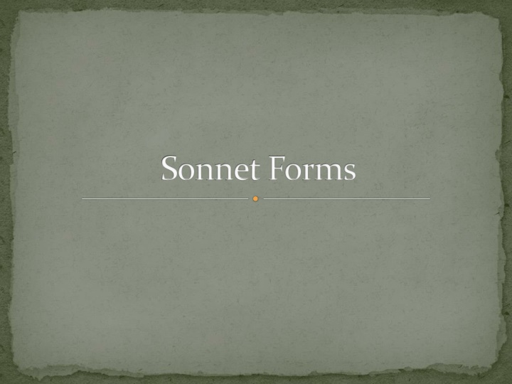 Insights into Sonnet Forms and Origins