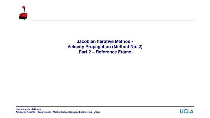 Jacobian Iterative Method for Velocity Propagation