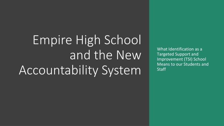 Empire High School's Targeted Support and Improvement Program