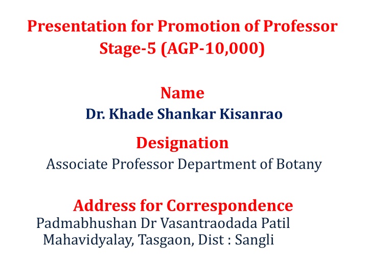 Research on Leaf Senescence in Morus Alba Linn by Dr. Khade Shankar Kisanrao