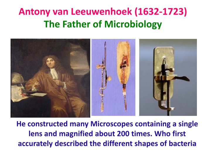 Pioneers of Microbiology: Leeuwenhoek, Redi, Pasteur