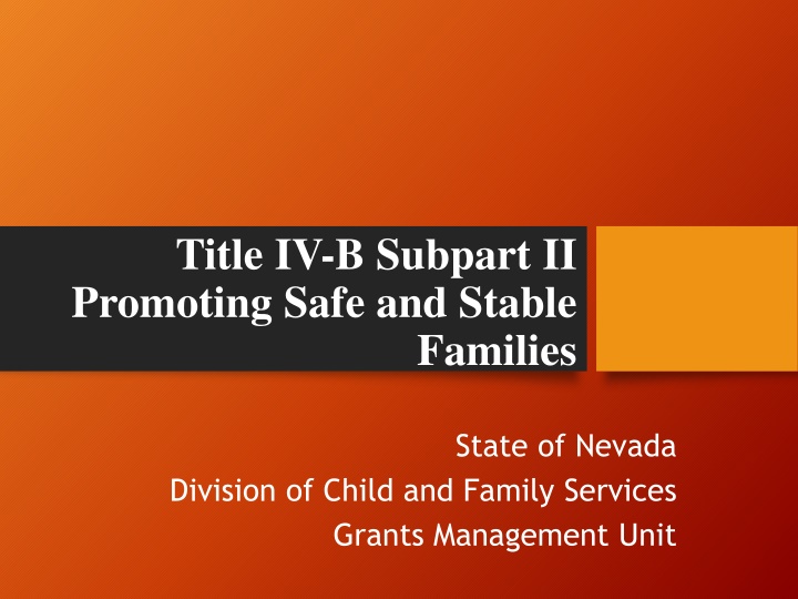 Nevada Division of Child and Family Services Grants