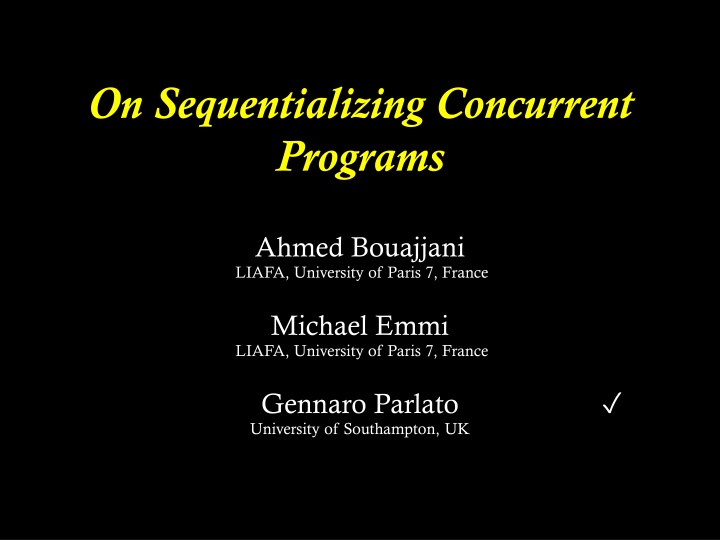 Sequentializing Concurrent Programs for Efficient Analysis