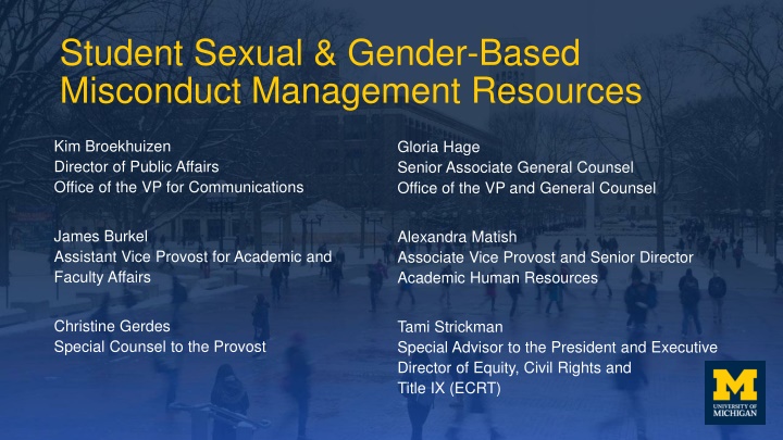 Management of Student Sexual Misconduct Cases: Addressing Challenges and Navigating Solutions