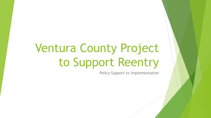 Ventura County Reentry Support Project Overview
