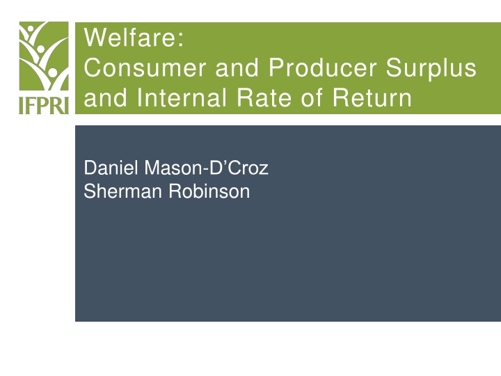 Analysis of Welfare: Consumer and Producer Surplus