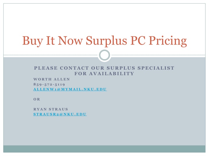 Special Pricing on Surplus Computers - Dell, Optiplex, iMac, Monitors