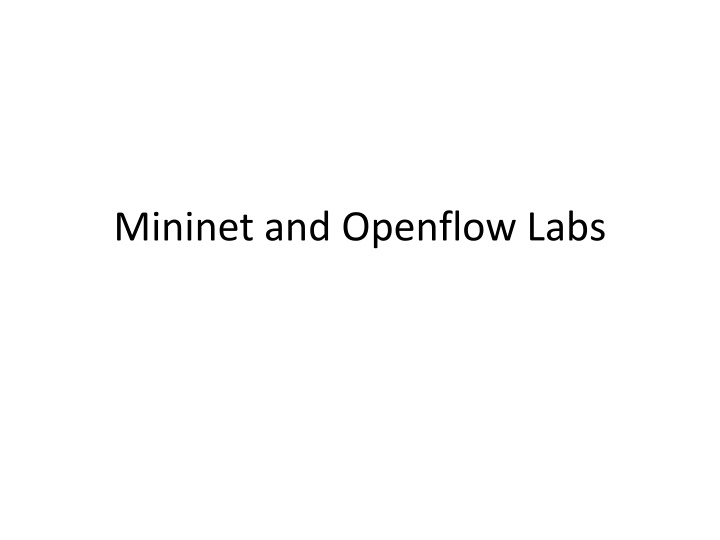 Networking Labs with Mininet and OpenFlow