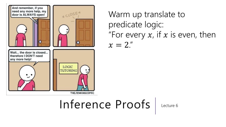 Predicate Logic and Quantifiers for Symbolic Proofs